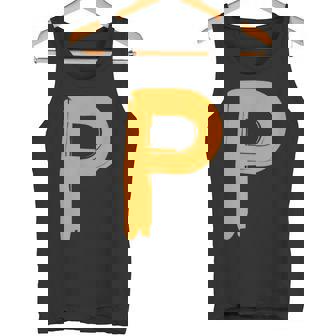 Creative Bold Letra Naranja P Diseño Alfabeto Marcador Camiseta sin mangas - Regaloses