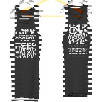 Crossword Puzzle Tee Crossword Puzzle Solve Crossword Tank Top - Monsterry