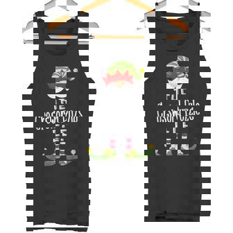 Crossword Puzzles Elf Group Christmas Pajama Party Tank Top - Monsterry