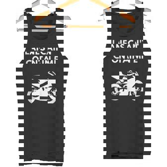 Crotch Rocket Motorcycle Fan Lanes Can't Contain Me Tank Top Tank Top - Monsterry