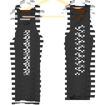 Cuadros Checker Rayaserticales En Blanco Y Negro Camiseta sin mangas - Regaloses