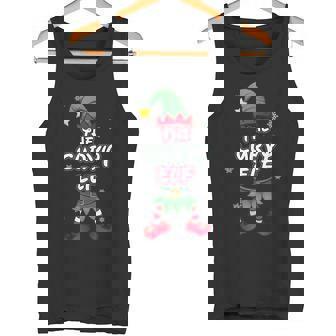 Curvy Elf Christmas Pajamas Pjs Matching Family Group Tank Top - Monsterry