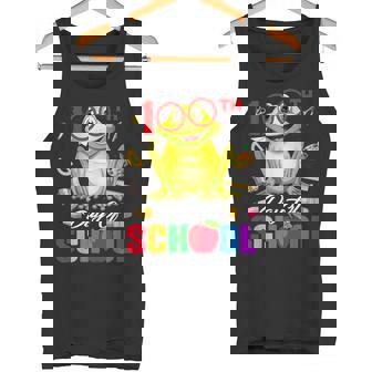 Cute 100th Day Of School Frog Glasses 100 Days Smarter Kids Tank Top - Monsterry