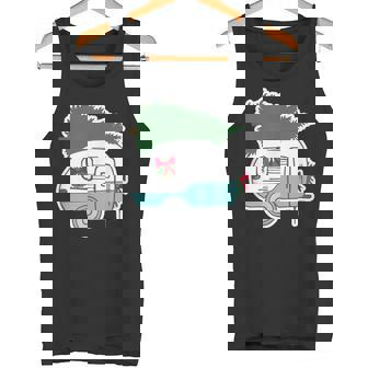 Cute Christmas Vintage Camper Christmas Tree Trailer Tank Top - Monsterry