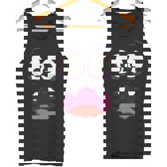 Cute Face Monster Head Ghost Cartoon Halloween Idea Tank Top - Monsterry