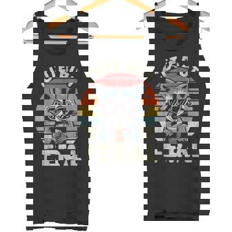Cute But Feral Colorful Racoon Sunglasses Toddler Kids Tank Top - Monsterry