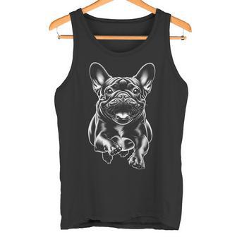 Cute French Bulldog In Run As Cool Portrait Tank Top - Geschenkecke