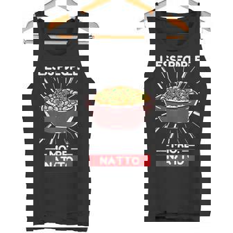 Cute Kawaii Natto Less People More Natto Food Lover Tank Top - Monsterry