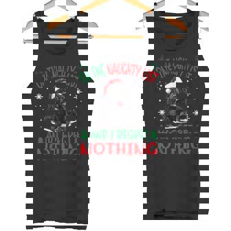 Cute Newfoundland Dog Christmas On The Naughty List And I Tank Top - Monsterry