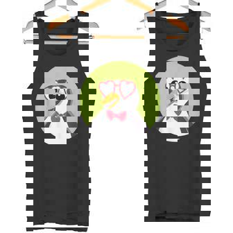 Cute Penguin With Heart Glasses And Bow For Kids I Penguin Tank Top - Monsterry