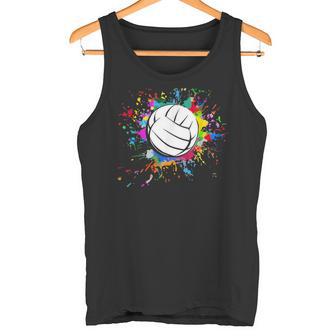 Cuteolleyball Ball Watercolor Colorful Paint Splash Tank Top - Geschenkecke