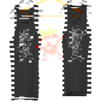 Dabbing Red Strawberry Red Berry With Strawberry Tank Top - Geschenkecke