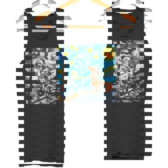 Dachshund Starry Night Sky Dachshund Tank Top - Monsterry