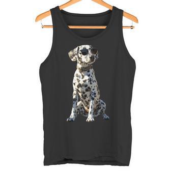 Dalmatian With Sunglasses Dogs I Love Dalmatian Tank Top - Geschenkecke