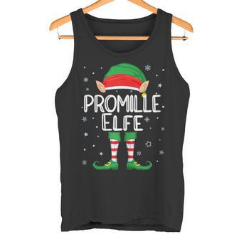 Damen Promille Elfe Kostüm Weihnachten Partnerlook Feiern Lustig Tank Top - Geschenkecke