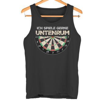 Dart Ich Spiele Gerne Untenrum Dartsheibe Retro Dart Tank Top - Geschenkecke