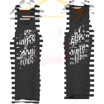 My Daughter Is A Marathon Runner Proud Mom & Dad Tank Top - Monsterry