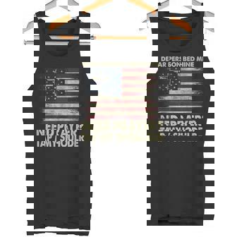 Dear Person Behind Me Need Prayer Tap My Shoulder Flag Tank Top - Monsterry