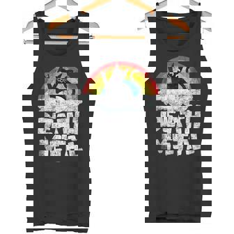 Death Metal Gato Retro Arco Iris Metalfan Heavy Metal Sin Mangas Camiseta sin mangas - Regaloses