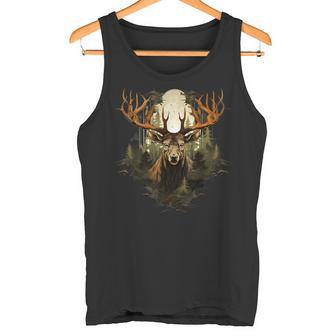 Deer Wildlife Nature Motif Animal Lovers Landscape Forest Tank Top - Geschenkecke