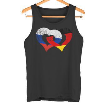 Deutschland Russland Freundschaft Frieden Herzkette Tank Top - Geschenkecke