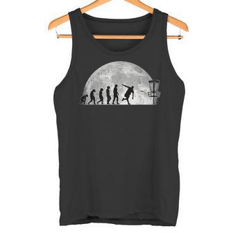 Discgolf Evolution Moon Throwing Disc Golf Disc Tank Top - Geschenkecke