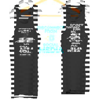 Disconnect From Social Media Anti Smartphone Detox Tank Top - Monsterry