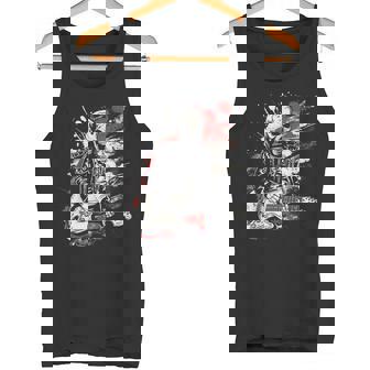 Diseño De Calavera Punk Rockero Arteanguardista Del Guitarrista Camiseta sin mangas - Regaloses