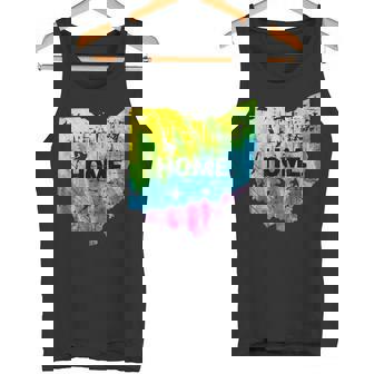 Distressed Tie Dye Ohio Native Home Tee Tank Top - Monsterry