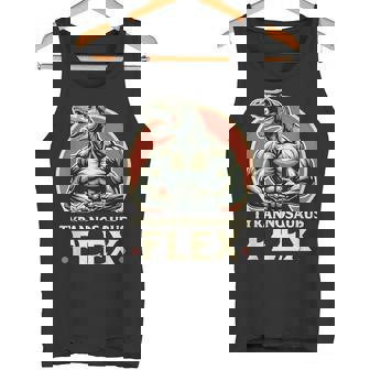 Divertido Bodybuilder Tyrannosaurus Flex Gym T-Rex Dinosaur Camiseta sin mangas - Regaloses
