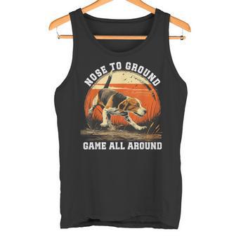 Dog Hunter Nose To Ground Beagle Hunting Tank Top - Monsterry