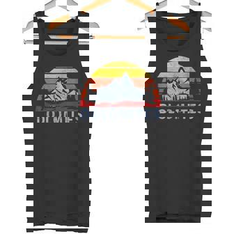 Dolomites Retro Mountain Sunset Design Tank Top - Monsterry