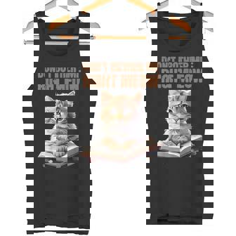 Don't Bother Me Right Meow Cat Reading Book Reader Tee Tank Top - Monsterry