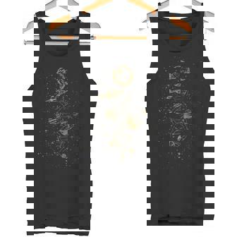 Double Helix DNA Mystic Celestial Planets Astronomical Tank Top - Monsterry