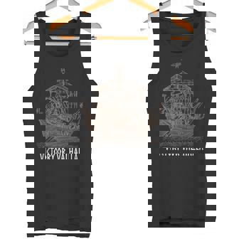 Drakkar Ship Viking Victory Or Valhalla Vintage Tank Top Tank Top - Monsterry