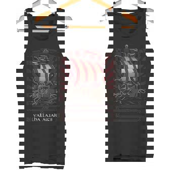 Drakkar Viking Ship Valhalla Awaits Premium Tank Top - Monsterry