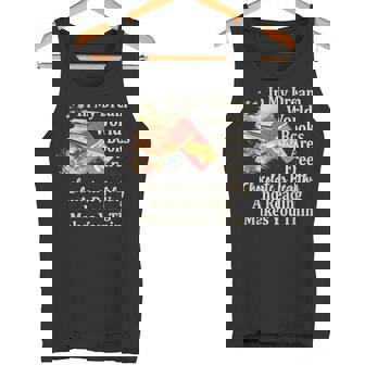 In My Dream World Books Free Chocolate Healthy Reading Tank Top - Monsterry