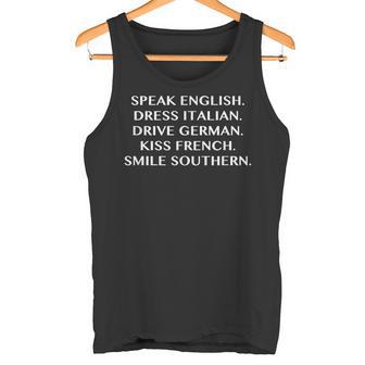 Dress Italian Drive German Kiss French T Shirt Tank Top - Monsterry