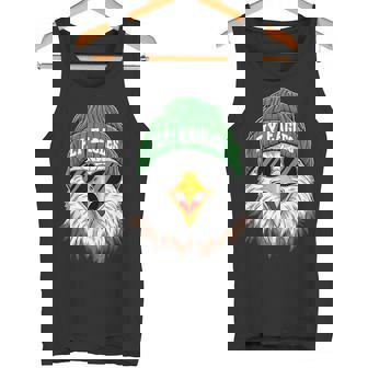Eagles Fly Face With Sunglasses Vintage Eagles Flying Bird Tank Top - Monsterry