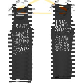 Easily Distracted By Bulldogs And Books Dogs & Books Tank Top - Monsterry