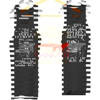Easily Distracted By Classic Cars Old Vintage Car Guy Tank Top - Monsterry