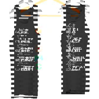 Eat Sleep Anime Gaming Repeat Camiseta sin mangas - Regaloses