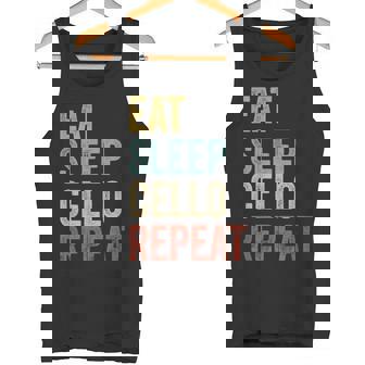 Eat Sleep Cello Repeat Camisaiolonchelo Camiseta sin mangas - Regaloses