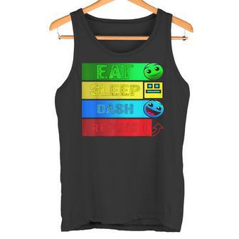 Eat Sleep Dash Repeatideo Game Geometryideo Gamer Tank Top - Geschenkecke