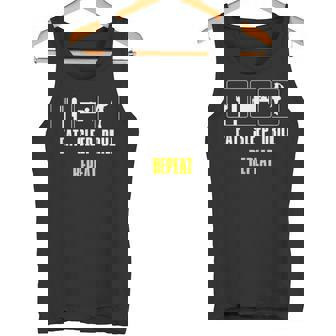 Eat Sleep Drill Repeat Drill Team Color Guard Tank Top - Monsterry