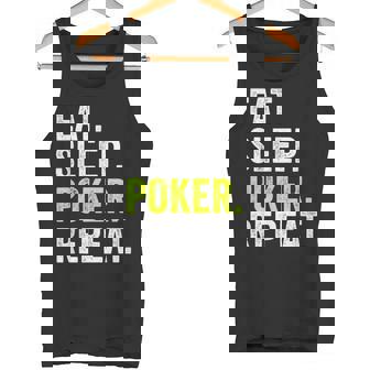 Eat Sleep Poker Repeat Regalo Jugador Poker Camiseta sin mangas - Regaloses