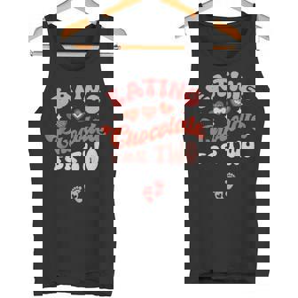 Eating Chocolate For Two Valentines Pregnancy Announcement Tank Top - Monsterry