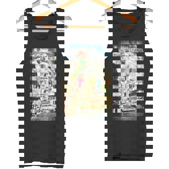EDM Trippy Street UFO Dance Rave Music Festival Tank Top Tank Top - Monsterry