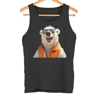 Eisbär Mit Sonnenbrille Tierliebhaber Bären Süßes Eisbären Tank Top - Geschenkecke