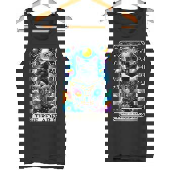 El Lector Tarot Card Cat Libros Amantes Camiseta sin mangas - Regaloses